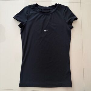 SET Active Airluxe Breathe Black Short Sleeve Tee